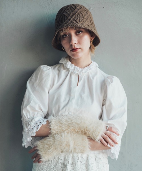 ORIENT MILLINERY(オリエント ミリナリー)の「Boucloche【ブークローシュ】(ハット・レディース・チャコールグレー/ライトグリーン/カーキブラウン・FREE)」の5枚目の写真