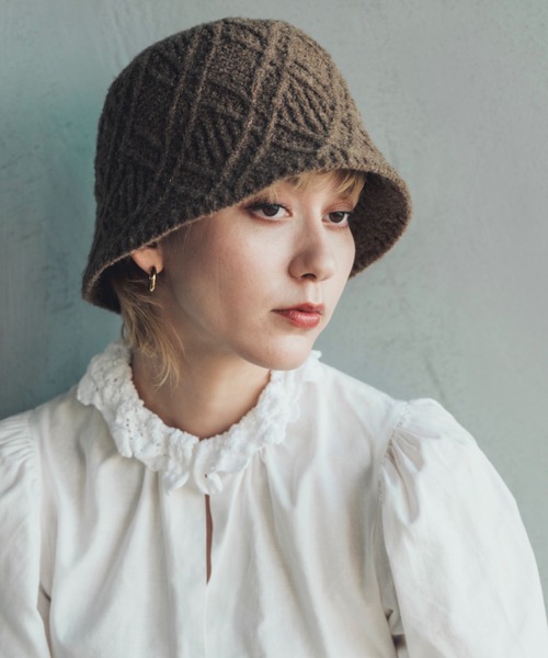 ORIENT MILLINERY(オリエント ミリナリー)の「Boucloche【ブークローシュ】(ハット・レディース・チャコールグレー/ライトグリーン/カーキブラウン・FREE)」の10枚目の写真