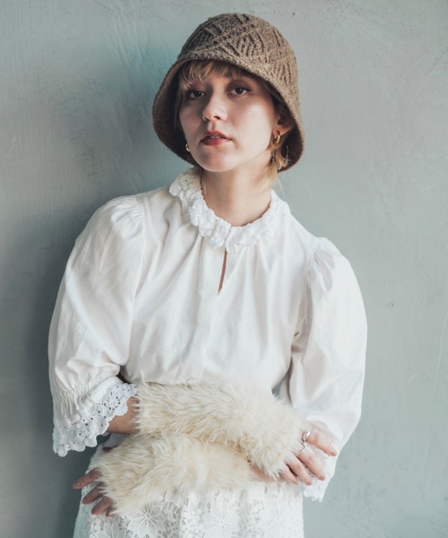 ORIENT MILLINERY(オリエント ミリナリー)の「Boucloche【ブークローシュ】(ハット・レディース・チャコールグレー/ライトグリーン/カーキブラウン・FREE)」の8枚目の写真
