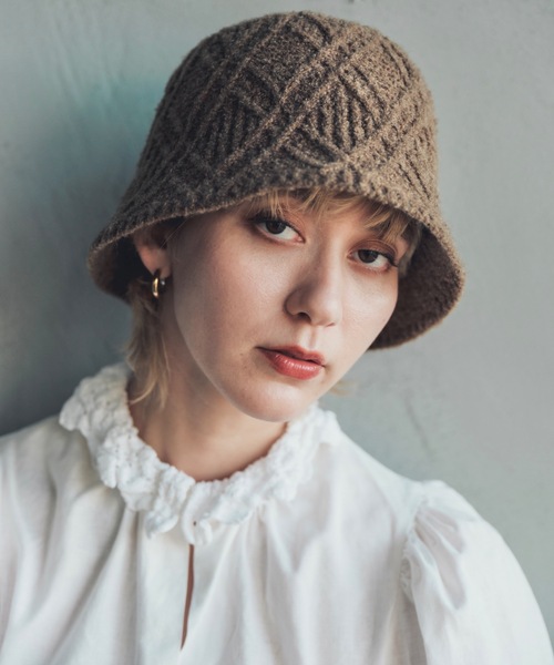 ORIENT MILLINERY(オリエント ミリナリー)の「Boucloche【ブークローシュ】(ハット・レディース・チャコールグレー/ライトグリーン/カーキブラウン・FREE)」の7枚目の写真