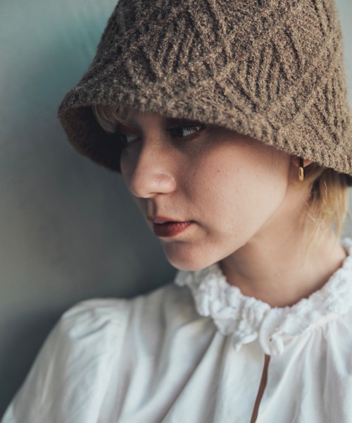 ORIENT MILLINERY(オリエント ミリナリー)の「Boucloche【ブークローシュ】(ハット・レディース・チャコールグレー/ライトグリーン/カーキブラウン・FREE)」の6枚目の写真