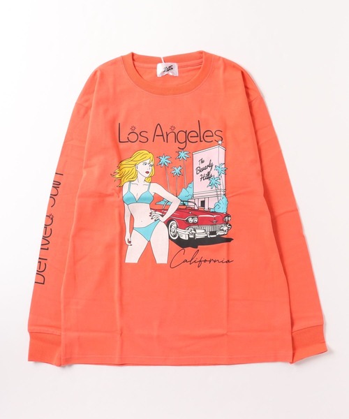 ARCHIVER（アーカイバ）の「【RES】プリント長袖Tシャツ（Tシャツ/カットソー・レディース・ブラック/グレー/ホワイト/オレンジ・LARGE/MEDIUM）」の4枚目の写真