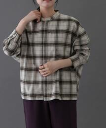 FORK&SPOON ブラッシュドチェックシャツ