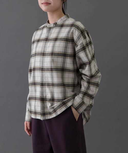 FORK&SPOON（フォークアンドスプーン）の「FORK&SPOON　ブラッシュドチェックシャツ（シャツ/ブラウス・レディース・ベージュ系その他/ブラック系その他・1）」の13枚目の写真