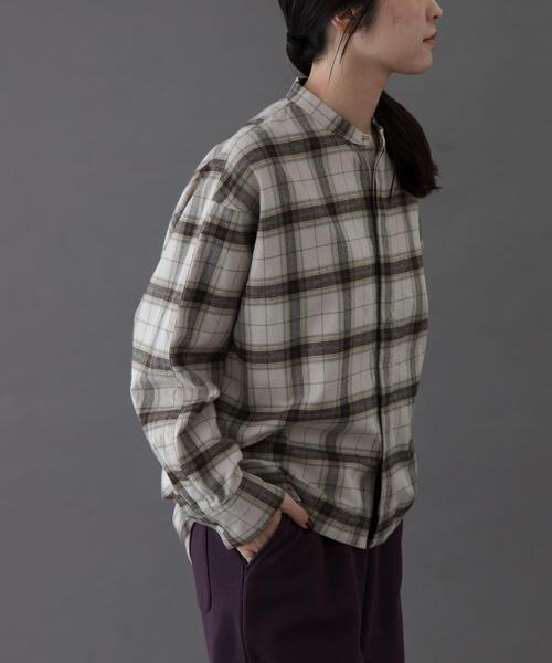 FORK&SPOON（フォークアンドスプーン）の「FORK&SPOON　ブラッシュドチェックシャツ（シャツ/ブラウス・レディース・ベージュ系その他/ブラック系その他・1）」の16枚目の写真