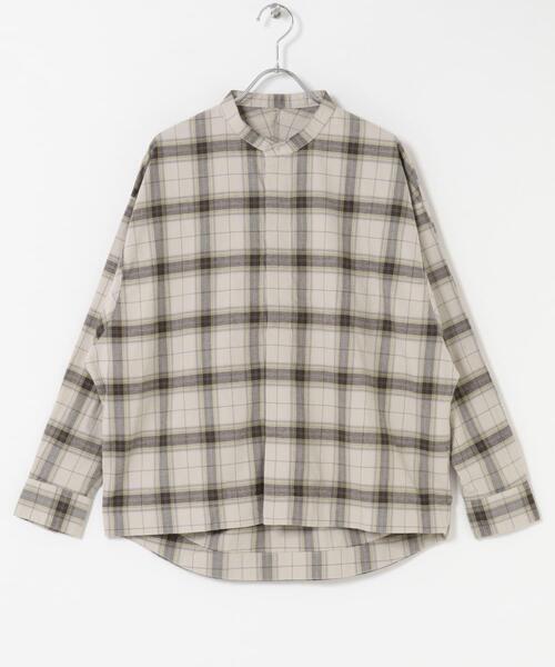 FORK&SPOON（フォークアンドスプーン）の「FORK&SPOON　ブラッシュドチェックシャツ（シャツ/ブラウス・レディース・ベージュ系その他/ブラック系その他・1）」の19枚目の写真