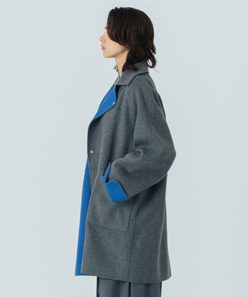 ROSE BUD（ローズバッド）の「(CREOLME)REVERSIBLE MIDDLE COAT（その他アウター・レディース・ブラウン/グレー・ONE SIZE）」の4枚目の写真