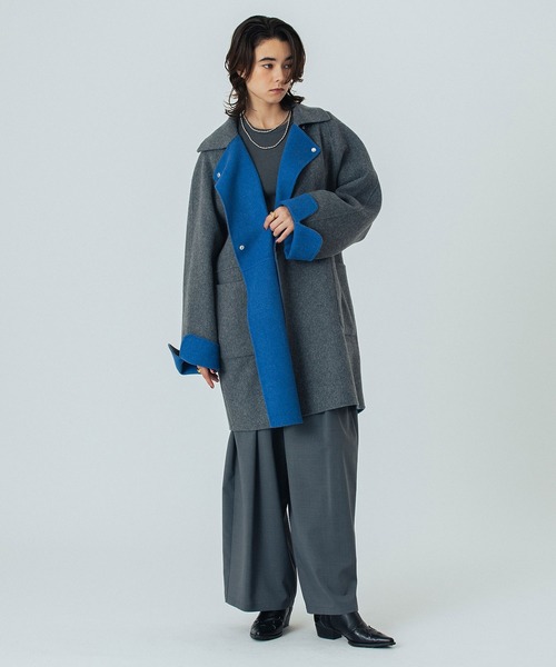 ROSE BUD（ローズバッド）の「(CREOLME)REVERSIBLE MIDDLE COAT（その他アウター・レディース・ブラウン/グレー・ONE SIZE）」の13枚目の写真