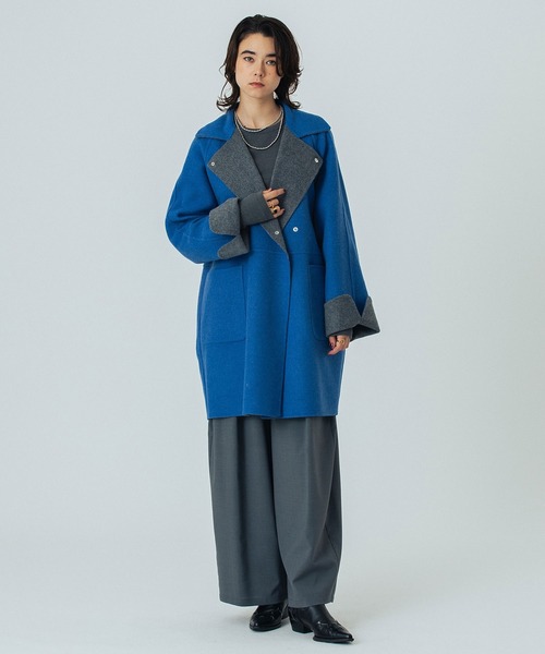 ROSE BUD（ローズバッド）の「(CREOLME)REVERSIBLE MIDDLE COAT（その他アウター・レディース・ブラウン/グレー・ONE SIZE）」の19枚目の写真