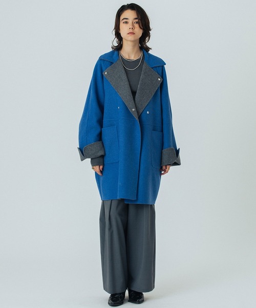 ROSE BUD（ローズバッド）の「(CREOLME)REVERSIBLE MIDDLE COAT（その他アウター・レディース・ブラウン/グレー・ONE SIZE）」の20枚目の写真