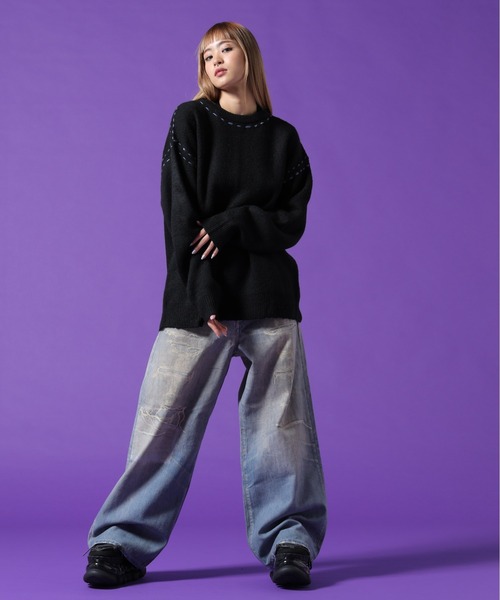 DANKE SCHON(ダンケシェーン)の「【WEB&DEPOT限定】DankeSchon/ダンケシェーン/ST KNIT CREWNECK(ニット/セーター・メンズ・ホワイト/チャコールグレー/ブラック・L/M/XL)」の20枚目の写真