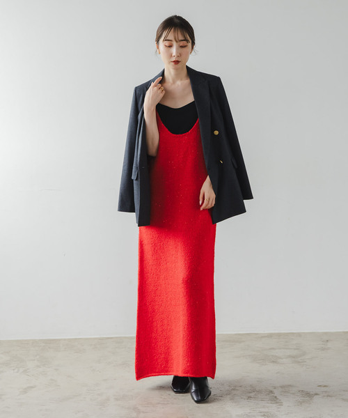 PROVOKE (プロヴォーク)の「PROVOKEプロヴォーク ラメニットキャミソールワンピース(ワンピース・レディース・レッド/ブラック・FREE)」の16枚目の写真