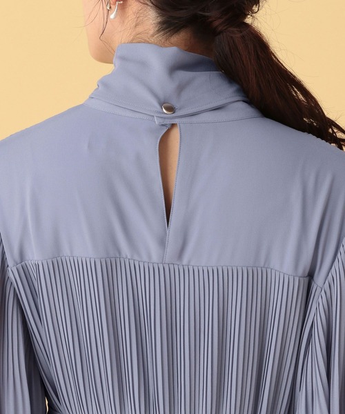 Elura（エルーラ）の「≪入卒/セレモニー/通勤≫プリーツワンピース/603869（ワンピース・レディース・ライトブルー/ネイビー・LARGE/MEDIUM）」の17枚目の写真