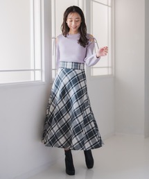ロービングチェックサーキュラースカート