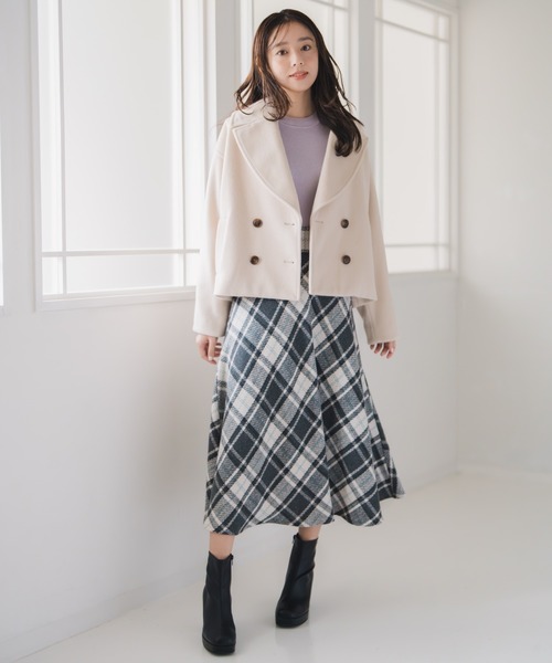 ミッシュマッシュ（MISCH MASCH）/2025秋冬新作 ロービングチェックサーキュラースカート MISCH MASCH（ミッシュマッシュ）の「2025秋冬新作 ロービングチェック