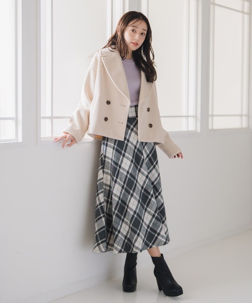 MISCH MASCH（ミッシュマッシュ）の「ロービングチェックサーキュラースカート（スカート・レディース・ネイビー/グレー・S/M）」の20枚目の写真