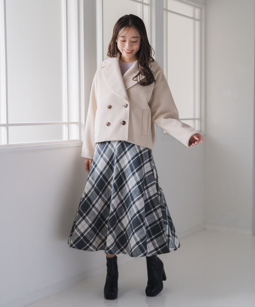 MISCH MASCH（ミッシュマッシュ）の「ロービングチェックサーキュラースカート（スカート・レディース・ネイビー/グレー・S/M）」の21枚目の写真