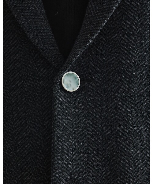 DESIGNWORKS(デザインワークス)の「【セットアップ対応】ビックヘリンボン柄 ニットジャケット(カーディガン/ボレロ・メンズ・グレー/チャコールグレー・46/48/50)」の9枚目の写真