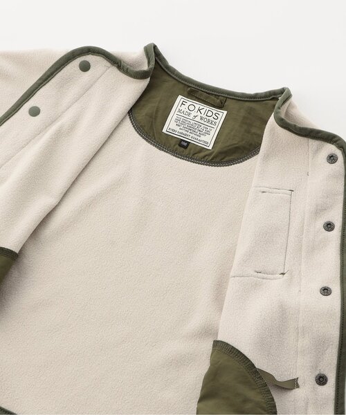 F.O.KIDS(エフオーキッズ)の「【セットアップ可/ジュニア対応】フリースカーディガン(カーディガン/ボレロ・キッズ・ブラウン/チャコール/アイボリー・80/90/100/110/120/130/140)」の14枚目の写真