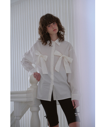 LR DOUBLE RIBBON SHIRT_WHITE