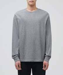 クルーネック長袖Tシャツ[メランジグレー]