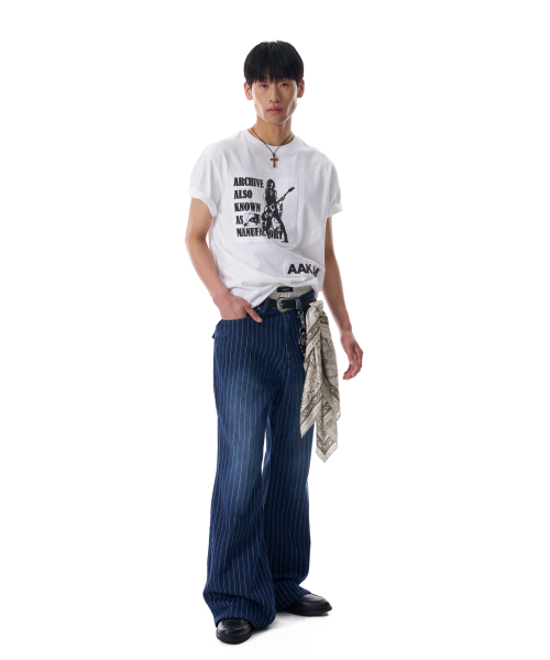 AAKAM（アーカム）の「Washed Patch Half Top (White)（Tシャツ/カットソー・レディース・その他・2/1）」の8枚目の写真