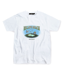 ESCAPEFROM（エスケープフロム）の「blue beach t shirt white（Tシャツ/カットソー・メンズ）」