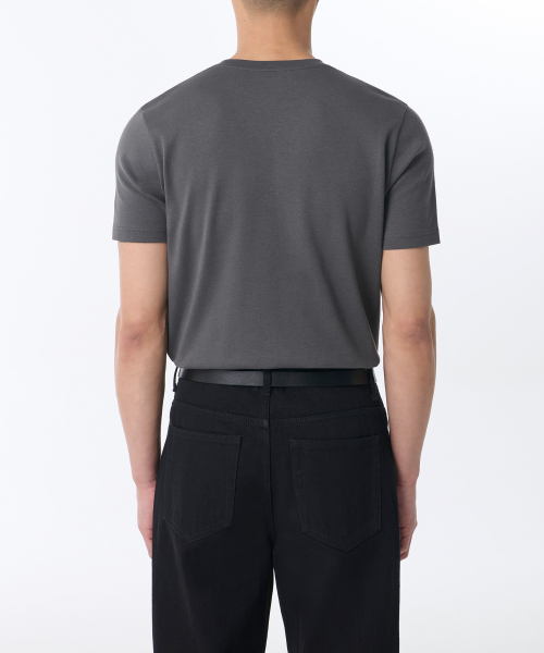 MUSINSA STANDARD（ムシンサスタンダード）の「マッスルフィットクルーネックモーダルTシャツ[ガンメタル]（Tシャツ/カットソー・メンズ・その他・SMALL/MEDIUM/LARGE/X-LARGE/XX-LARGE/XXX-LARGE）」の2枚目の写真