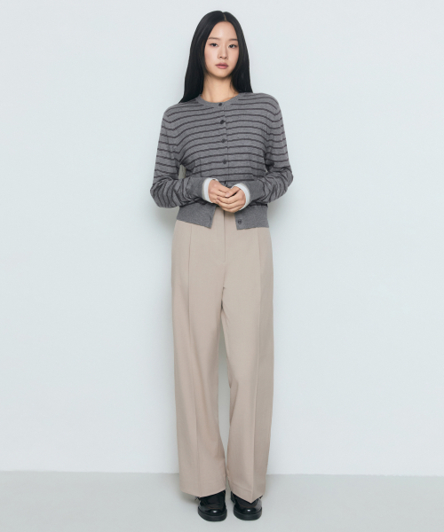 MUSINSA STANDARD WOMAN（ムシンサスタンダードウーマン）の「ウィメンズウエストバンドレスワイドスラックス[ウォームサンド]（スラックス・レディース・その他・30/24/25/26/27/28/29）」の3枚目の写真