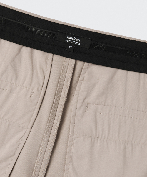MUSINSA STANDARD WOMAN（ムシンサスタンダードウーマン）の「ウィメンズウエストバンドレスワイドスラックス[ウォームサンド]（スラックス・レディース・その他・30/24/25/26/27/28/29）」の6枚目の写真