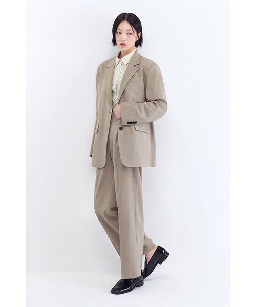 MUSINSA STANDARD WOMAN（ムシンサスタンダードウーマン）の「ウィメンズウエストバンドレスワイドスラックス[ウォームサンド]（スラックス・レディース・その他・30/24/25/26/27/28/29）」の9枚目の写真