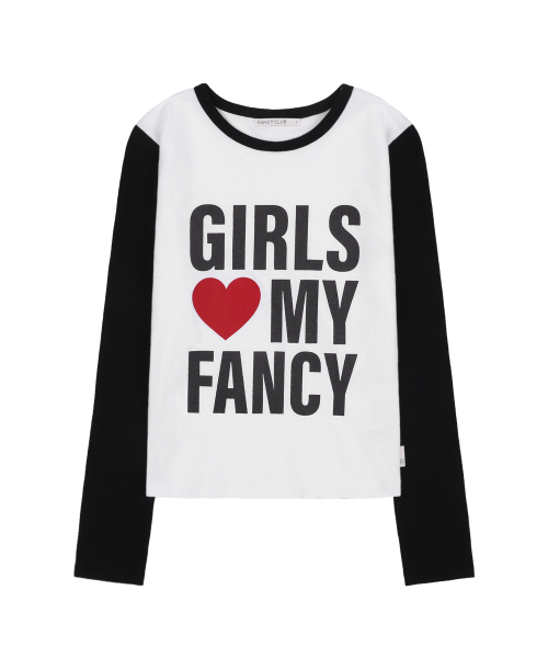 FANCY CLUB（ファンシークラブ）の「ガールズマイファンシーロングスリーブ (ブラック)_F24ZB068（Tシャツ/カットソー・レディース・その他・1/2）」の2枚目の写真
