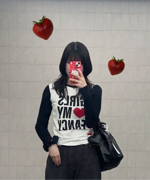 FANCY CLUB（ファンシークラブ）の「ガールズマイファンシーロングスリーブ (ブラック)_F24ZB068（Tシャツ/カットソー・レディース・その他・1/2）」の13枚目の写真