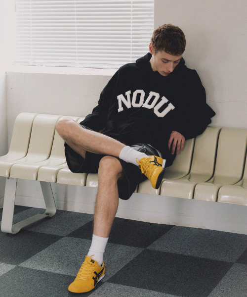 NODU（ノードユー）の「ビッグロゴアップリケフードTシャツ[ブラック]（パーカー・メンズ・その他・MEDIUM/LARGE）」の2枚目の写真
