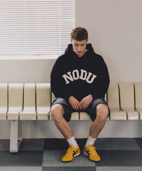 NODU（ノードユー）の「ビッグロゴアップリケフードTシャツ[ブラック]（パーカー・メンズ・その他・MEDIUM/LARGE）」の3枚目の写真