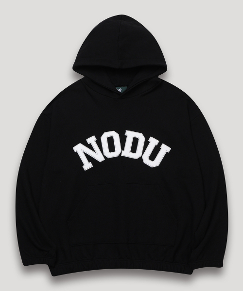 NODU（ノードユー）の「ビッグロゴアップリケフードTシャツ[ブラック]（パーカー・メンズ・その他・MEDIUM/LARGE）」の9枚目の写真