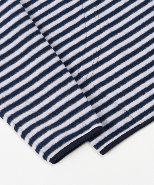 TOFFEE(トフィー)の「ストライプフリースフードジップアップ (GREY/NAVY)(その他アウター・メンズ・その他・MEDIUM/LARGE/X-LARGE)」の4枚目の写真