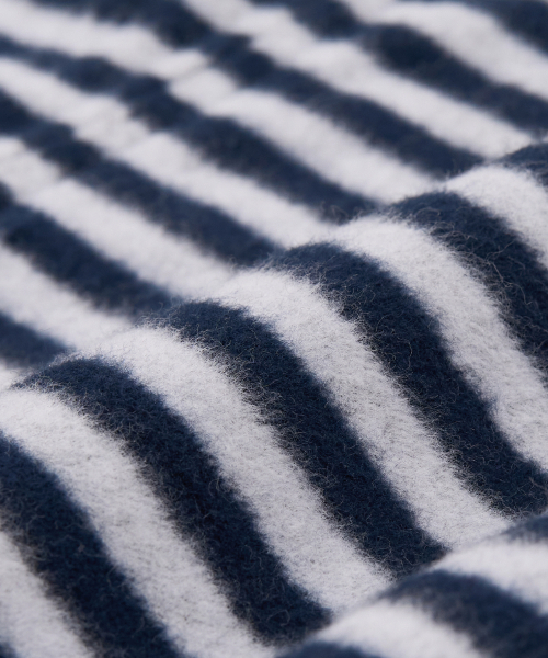 TOFFEE(トフィー)の「ストライプフリースフードジップアップ (GREY/NAVY)(その他アウター・メンズ・その他・MEDIUM/LARGE/X-LARGE)」の5枚目の写真