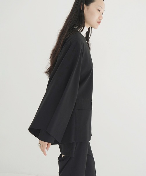 セール】JACKET DETAIL CAPE TOPS(その他トップス)|CLANE(クラネ セール】JACKET DETAIL CAPE TOPS(その他トップス)|CLANE(クラネ