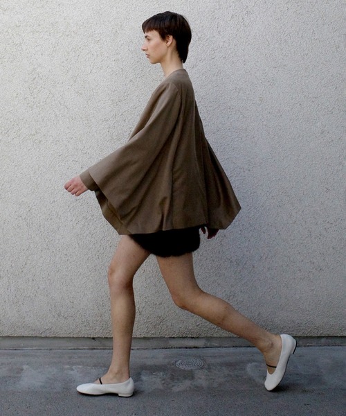 CLANE（クラネ）の「JACKET DETAIL CAPE TOPS（その他トップス・レディース・ブラック/ブラウン・1/2）」の4枚目の写真