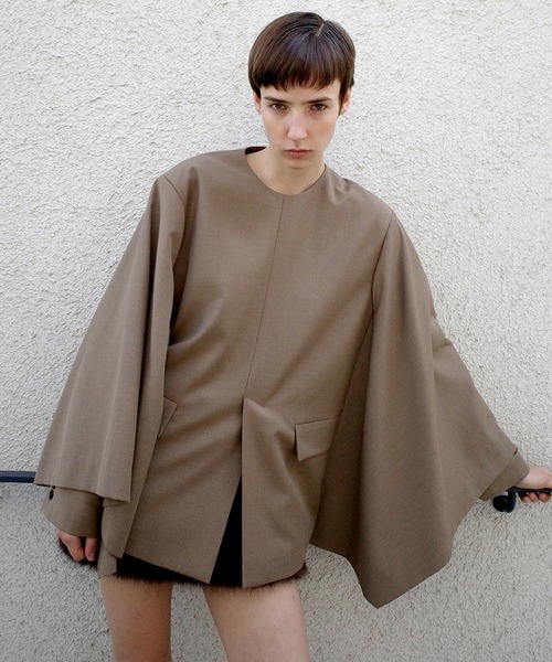 セール】JACKET DETAIL CAPE TOPS（その他トップス）｜CLANE（クラネ