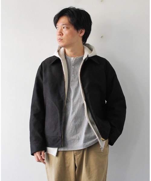 A VONTADE(アボンタージ)の「【A VONTADE】ア ボンタージ/ 40s C/W Sport Jacket(ブルゾン・メンズ・ネイビー・MEDIUM/LARGE)」の1枚目の写真