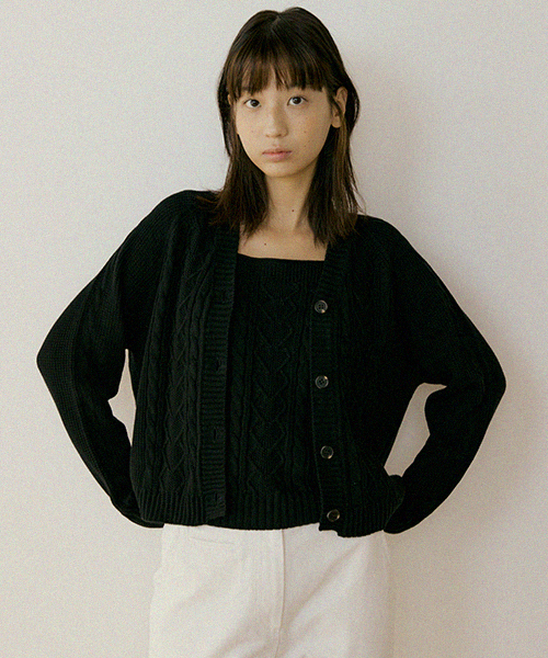 LINGSEOUL(リングソウル)の「whole garment knit cardigan-black(カーディガン/ボレロ・レディース・その他・FREE)」の2枚目の写真