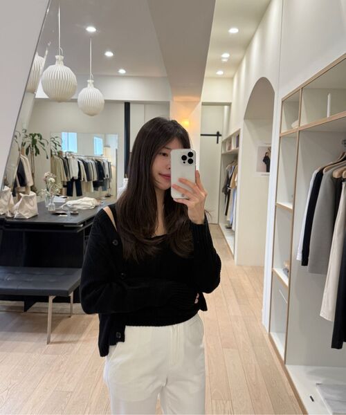 LINGSEOUL(リングソウル)の「whole garment knit cardigan-black(カーディガン/ボレロ・レディース・その他・FREE)」の5枚目の写真