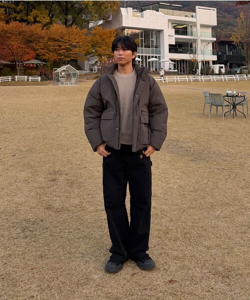 NODU（ノードユー）の「ADN ボカシハッチラウンドセミオーバーフィット長袖ニット[ベージュ]（ニット/セーター・メンズ・その他・LARGE/MEDIUM）」の7枚目の写真