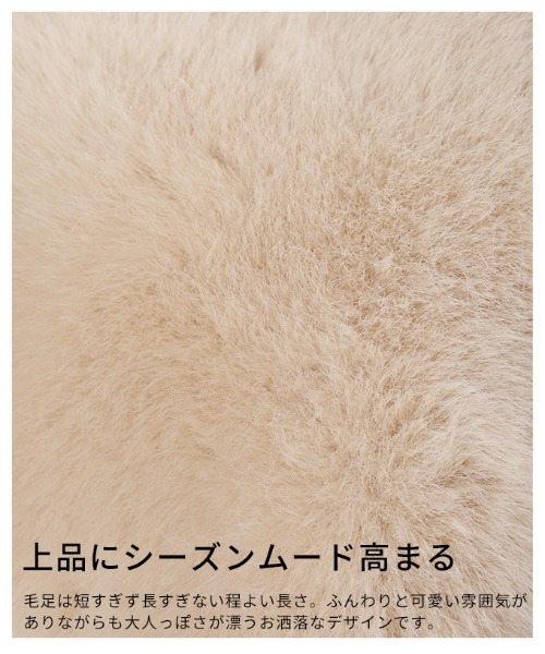 Sawa a la mode(サワアラモード)の「フェイクファー巾着ハンドバッグ(ハンドバッグ・レディース・ホワイト系その他/ベージュ・FREE)」の12枚目の写真