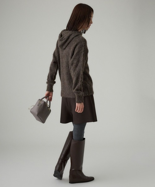 BABYLONE(バビロン)の「ラマニットパーカー(ニット/セーター・レディース・モカ/オフホワイト・フリー)」の16枚目の写真