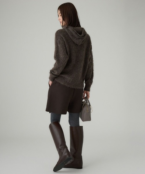 BABYLONE(バビロン)の「ラマニットパーカー(ニット/セーター・レディース・モカ/オフホワイト・フリー)」の18枚目の写真