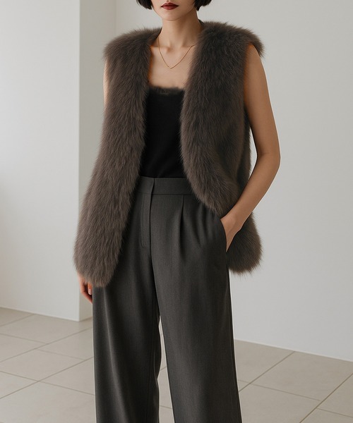 NOLITA LABORATORY(ノリータラボラトリー)の「【 NOLITA / ノリータ 】 ベスト(ベスト・レディース・グレイッシュベージュ・LARGE/MEDIUM)」の1枚目の写真