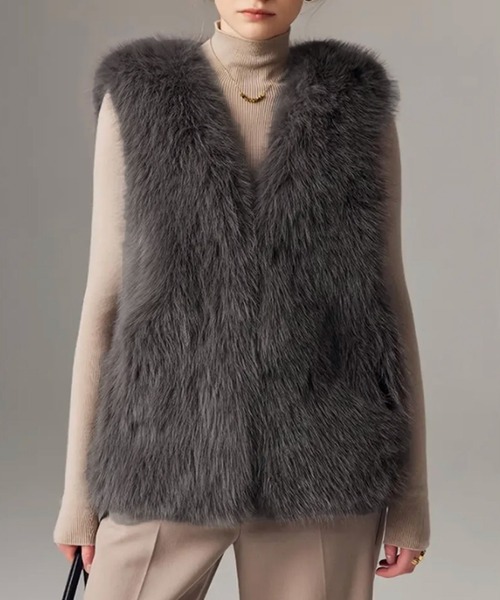 NOLITA LABORATORY(ノリータラボラトリー)の「【 NOLITA / ノリータ 】 ベスト(ベスト・レディース・グレイッシュベージュ・LARGE/MEDIUM)」の4枚目の写真